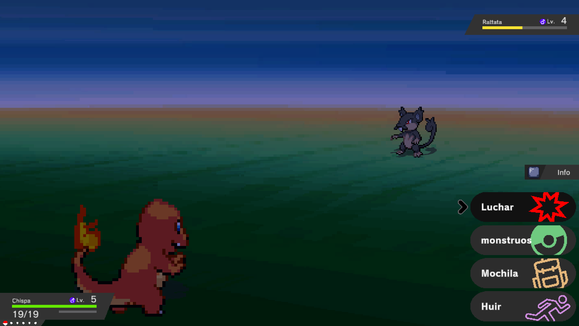 Battle dialog reading that the wild Rattata used Tail Whip